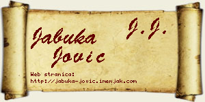 Jabuka Jović vizit kartica
